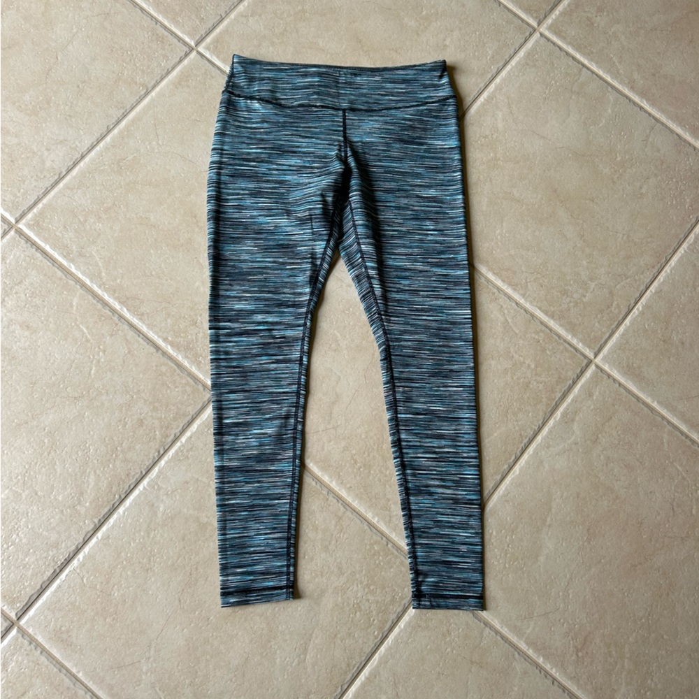 Zella women’s  Striped Leggings - Blue and Gray, never worn